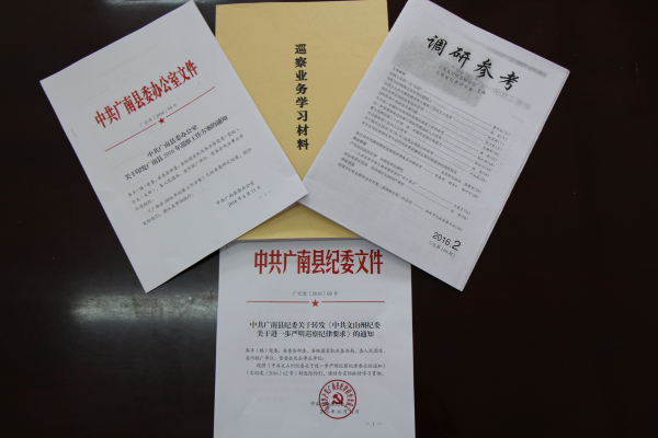 广南县下发巡察资料